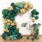 153PCS Green & Gold Balloon Garland Kit – Latex & Confetti Balloons for Graduation & Birthday